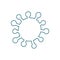 Outline single icon coronavirus vector. one object round virus