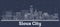 Outline Sioux City Iowa Skyline with White Buildings