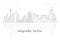 Outline Skyline panorama of City of Belgrade, Serbia