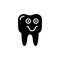 Outline smile tooth icon vector illustration on white background