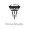 outline smoke detector vector icon. isolated black simple line element illustration from electronic devices concept. editable