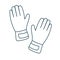 Outline snowboard or ski gloves icon. Editable Stroke - stock vector