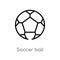 outline soccer ball vector icon. isolated black simple line element illustration from football concept. editable vector stroke