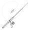 Outline spinning fishing rod illustration