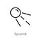 outline sputnik vector icon. isolated black simple line element illustration from astronomy concept. editable vector stroke