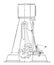 Outline of a Steam Engine Marshall Gear Reducing Friction and Wear vintage illustration