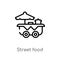 outline street food vector icon. isolated black simple line element illustration from fast food concept. editable vector stroke