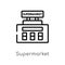 outline supermarket vector icon. isolated black simple line element illustration from city elements concept. editable vector