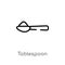 outline tablespoon vector icon. isolated black simple line element illustration from kitchen concept. editable vector stroke