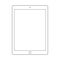 Outline tablet with camera and button. Tablet outline with empty screen vector eps10.