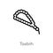 outline tasbih vector icon. isolated black simple line element illustration from fashion concept. editable vector stroke tasbih
