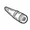 Outline telescope. Hand drawn doodle illustration, black image on white background. Linear art. Vector illustration