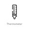 outline thermometer vector icon. isolated black simple line element illustration from industry concept. editable vector stroke