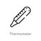 outline thermometer vector icon. isolated black simple line element illustration from medical concept. editable vector stroke