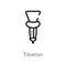 outline tibetan vector icon. isolated black simple line element illustration from music concept. editable vector stroke tibetan