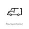 outline transportation vector icon. isolated black simple line element illustration from delivery and logistics concept. editable