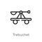 outline trebuchet vector icon. isolated black simple line element illustration from cultures concept. editable vector stroke