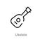 outline ukelele vector icon. isolated black simple line element illustration from music concept. editable vector stroke ukelele