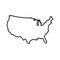 Outline United States map