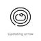 outline updating arrow vector icon. isolated black simple line element illustration from user interface concept. editable vector