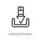 outline upload button vector icon. isolated black simple line element illustration from user interface concept. editable vector