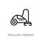 outline vacuum cleaner vector icon. isolated black simple line element illustration from hotel concept. editable vector stroke