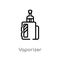 outline vaporizer vector icon. isolated black simple line element illustration from electronic devices concept. editable vector