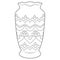 Outline vase, vector linear. Vase pottery, ancient pot greek. Coloring page