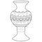 Outline vase, vector linear. Vase pottery, ancient pot greek. Coloring page