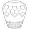 Outline vase, vector linear. Vase pottery, ancient pot greek. Coloring page