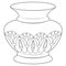 Outline vase, vector linear. Vase pottery, ancient pot greek. Coloring page