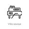 outline villa savoye vector icon. isolated black simple line element illustration from monuments concept. editable vector stroke