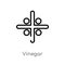 outline vinegar vector icon. isolated black simple line element illustration from zodiac concept. editable vector stroke vinegar