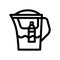 Outline water filter jug vector icon