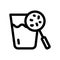 Outline water glass icon