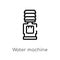 outline water machine vector icon. isolated black simple line element illustration from gym equipment concept. editable vector