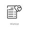 outline wishlist vector icon. isolated black simple line element illustration from fashion and commerce concept. editable vector