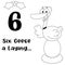 Outlined The 12 Days Of Christmas - 6Th Day - Six Geese A Laying