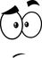 Outlined Astonished Cartoon Funny Face With Panic Expression