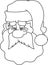 Outlined Classic Santa Claus Face Portrait Cartoon Character Crying