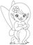 Outlined cute fairy