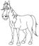 Outlined horse