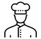 Outlined Icon: Chef Avatar