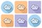 Outlined icon of clouds cloudy weather