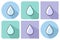 Outlined icon of water drop