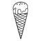 Outlined illustration of an ice cream corn