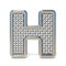 Outlined metal wire mesh font LETTER H 3D