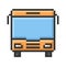 Outlined pixel icon of bus