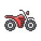 Outlined pixel icon of motorcycle