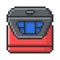 Outlined pixel icon of multicooker